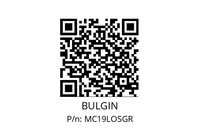   BULGIN MC19LOSGR