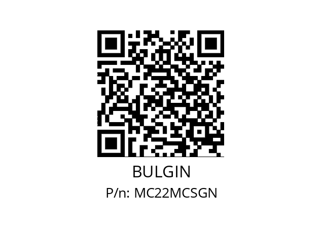   BULGIN MC22MCSGN