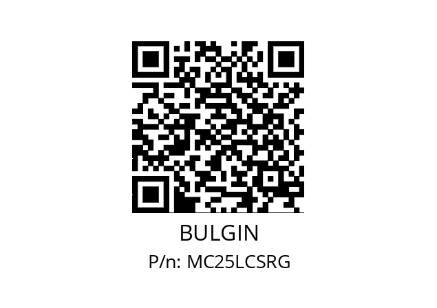   BULGIN MC25LCSRG