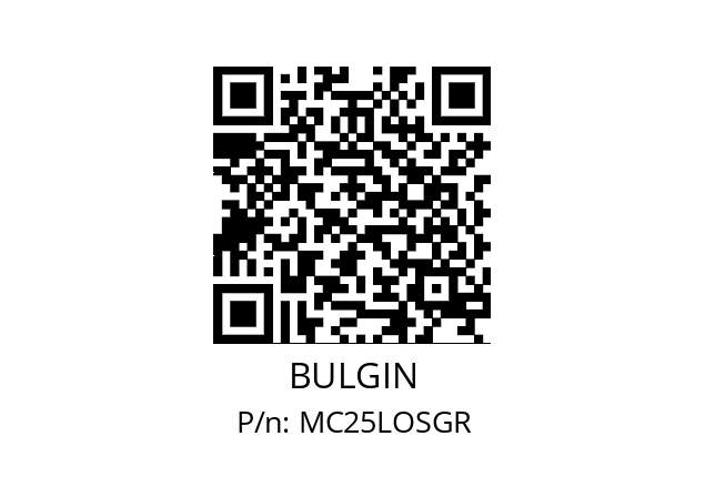   BULGIN MC25LOSGR