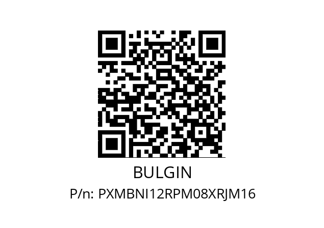   BULGIN PXMBNI12RPM08XRJM16