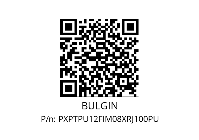   BULGIN PXPTPU12FIM08XRJ100PU