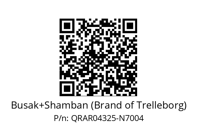   Busak+Shamban (Brand of Trelleborg) QRAR04325-N7004