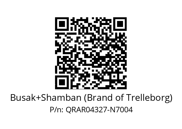   Busak+Shamban (Brand of Trelleborg) QRAR04327-N7004