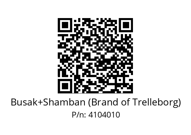   Busak+Shamban (Brand of Trelleborg) 4104010