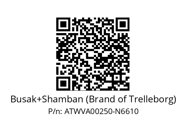   Busak+Shamban (Brand of Trelleborg) ATWVA00250-N6610