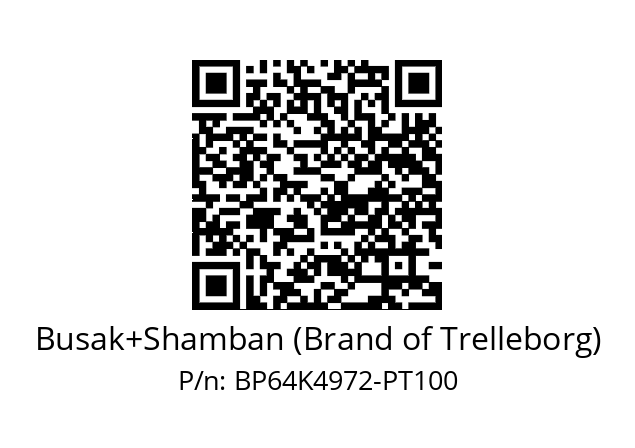   Busak+Shamban (Brand of Trelleborg) BP64K4972-PT100