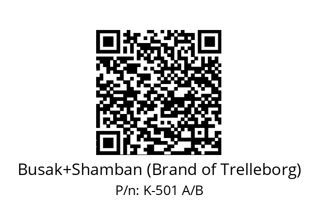   Busak+Shamban (Brand of Trelleborg) K-501 A/B