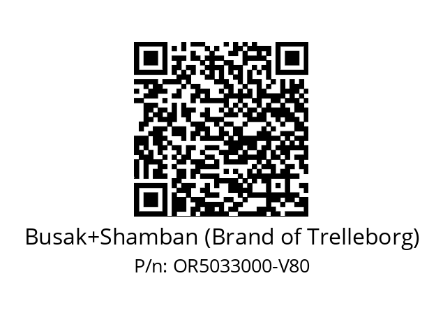   Busak+Shamban (Brand of Trelleborg) OR5033000-V80