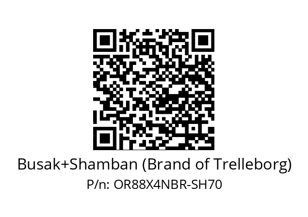   Busak+Shamban (Brand of Trelleborg) OR88X4NBR-SH70