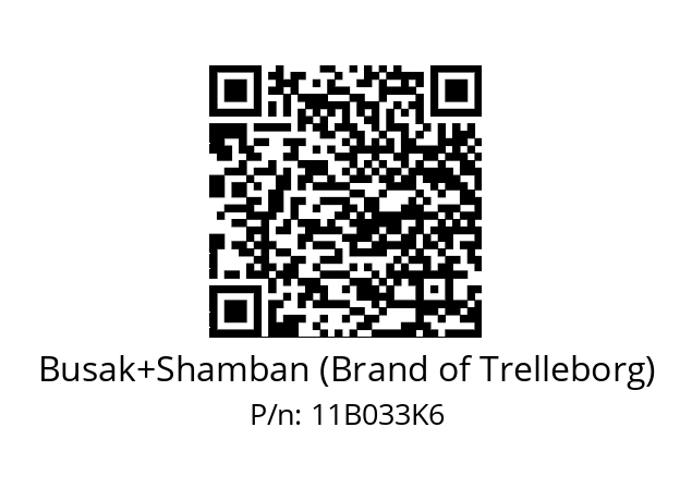   Busak+Shamban (Brand of Trelleborg) 11B033K6