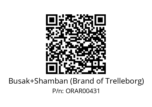   Busak+Shamban (Brand of Trelleborg) ORAR00431