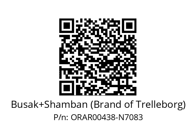   Busak+Shamban (Brand of Trelleborg) ORAR00438-N7083