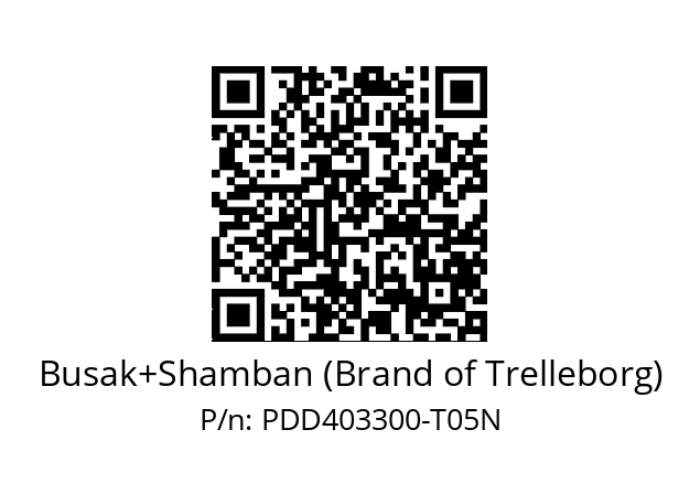   Busak+Shamban (Brand of Trelleborg) PDD403300-T05N