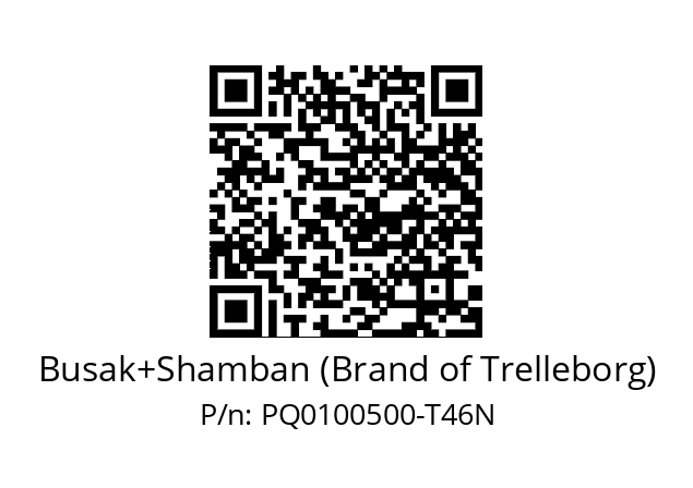   Busak+Shamban (Brand of Trelleborg) PQ0100500-T46N