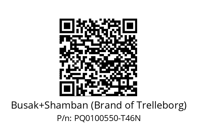   Busak+Shamban (Brand of Trelleborg) PQ0100550-T46N