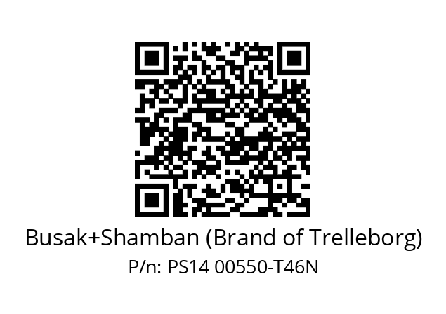   Busak+Shamban (Brand of Trelleborg) PS14 00550-T46N