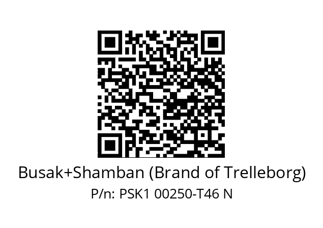   Busak+Shamban (Brand of Trelleborg) PSK1 00250-T46 N