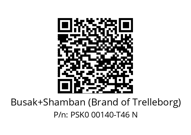   Busak+Shamban (Brand of Trelleborg) PSK0 00140-T46 N