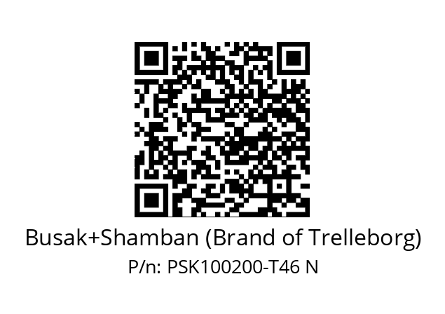   Busak+Shamban (Brand of Trelleborg) PSK100200-T46 N