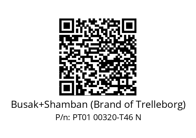   Busak+Shamban (Brand of Trelleborg) PT01 00320-T46 N