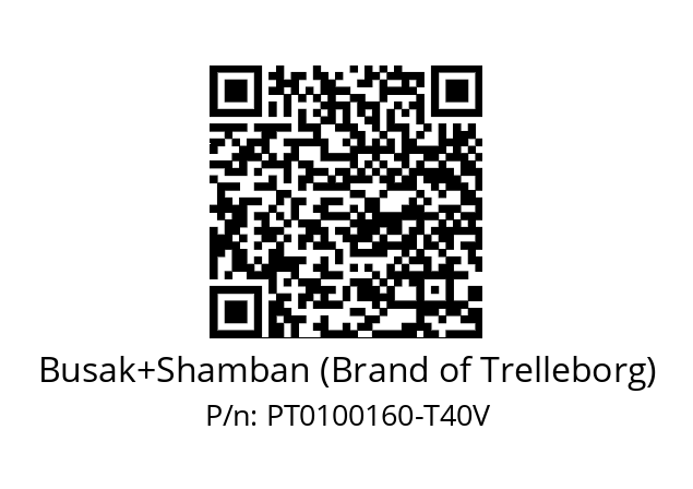   Busak+Shamban (Brand of Trelleborg) PT0100160-T40V