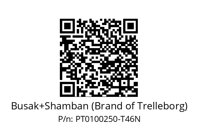   Busak+Shamban (Brand of Trelleborg) PT0100250-T46N