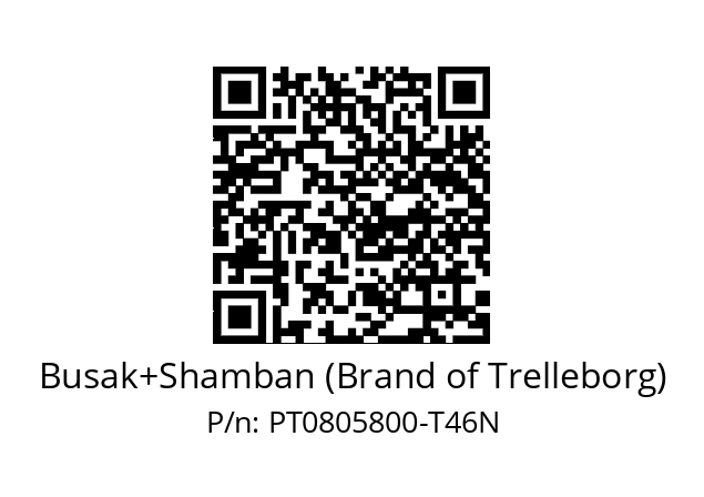   Busak+Shamban (Brand of Trelleborg) PT0805800-T46N