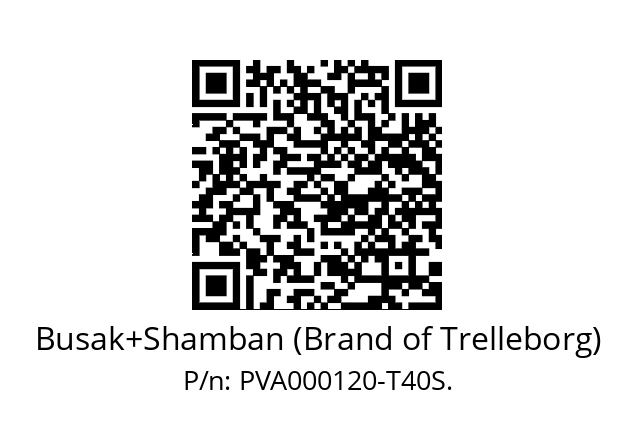   Busak+Shamban (Brand of Trelleborg) PVA000120-T40S.