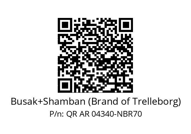   Busak+Shamban (Brand of Trelleborg) QR AR 04340-NBR70