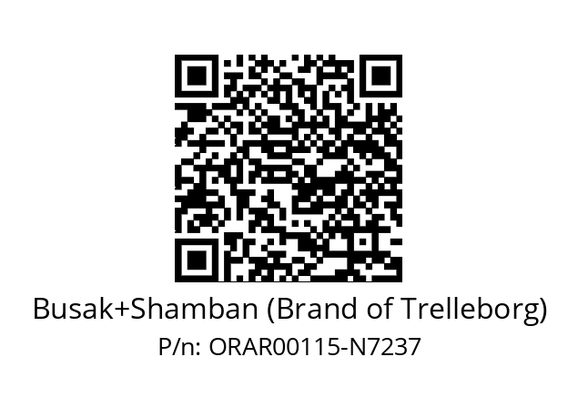   Busak+Shamban (Brand of Trelleborg) ORAR00115-N7237