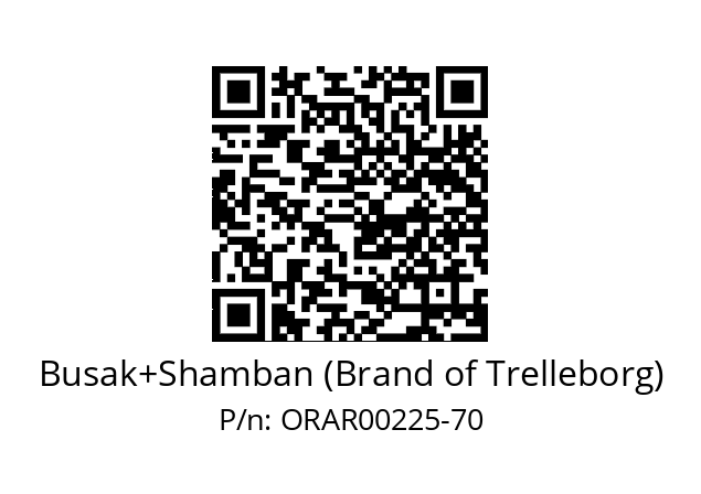   Busak+Shamban (Brand of Trelleborg) ORAR00225-70