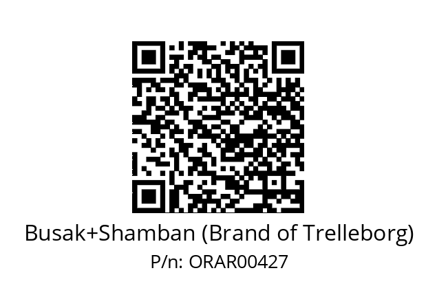   Busak+Shamban (Brand of Trelleborg) ORAR00427