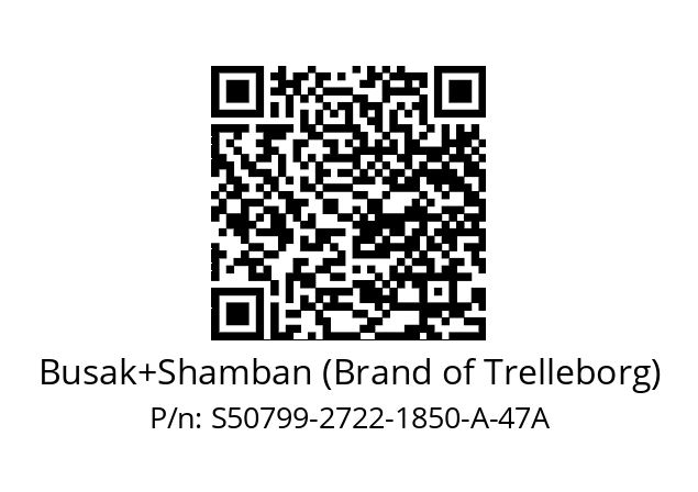   Busak+Shamban (Brand of Trelleborg) S50799-2722-1850-A-47A