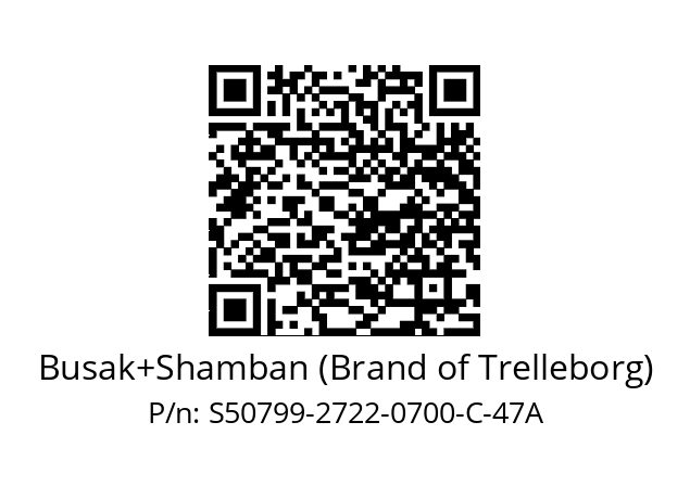   Busak+Shamban (Brand of Trelleborg) S50799-2722-0700-C-47A