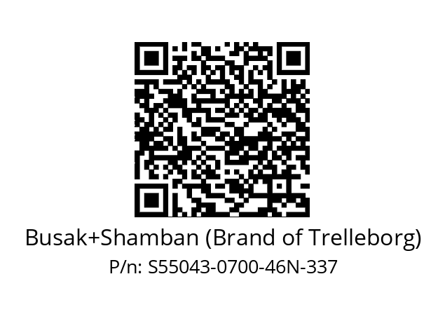   Busak+Shamban (Brand of Trelleborg) S55043-0700-46N-337