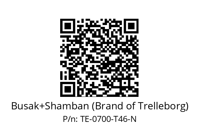   Busak+Shamban (Brand of Trelleborg) TE-0700-T46-N