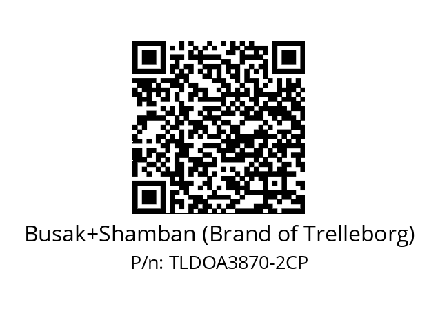   Busak+Shamban (Brand of Trelleborg) TLDOA3870-2CP