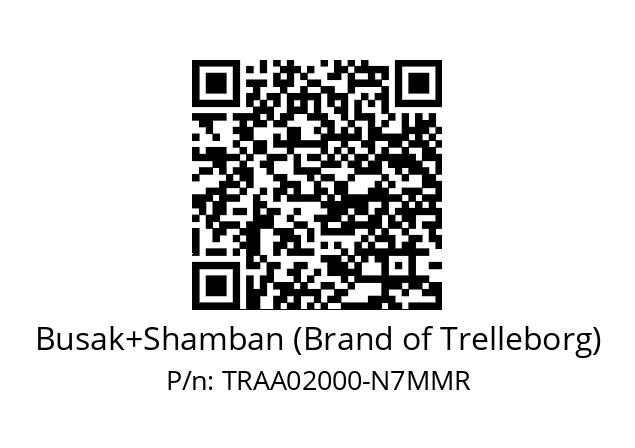   Busak+Shamban (Brand of Trelleborg) TRAA02000-N7MMR