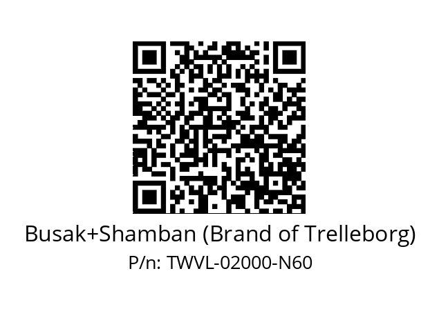   Busak+Shamban (Brand of Trelleborg) TWVL-02000-N60