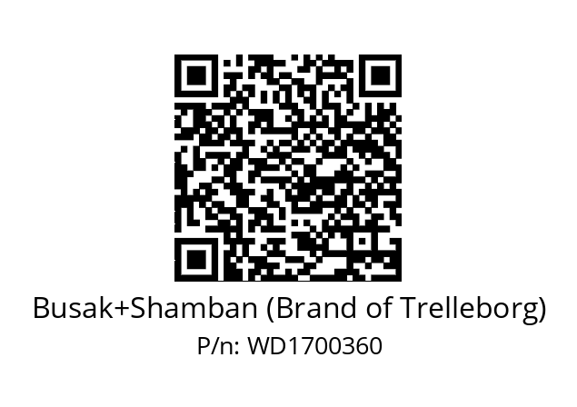   Busak+Shamban (Brand of Trelleborg) WD1700360