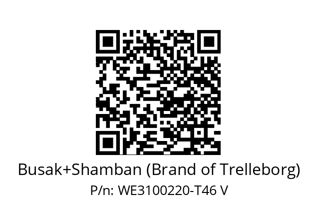   Busak+Shamban (Brand of Trelleborg) WE3100220-T46 V