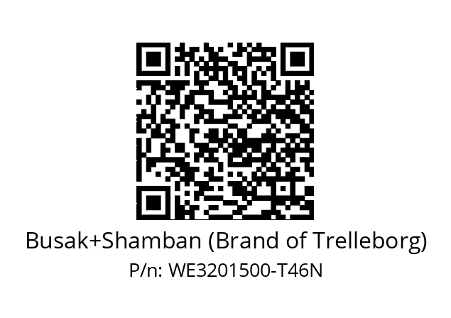   Busak+Shamban (Brand of Trelleborg) WE3201500-T46N