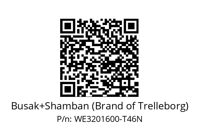   Busak+Shamban (Brand of Trelleborg) WE3201600-T46N