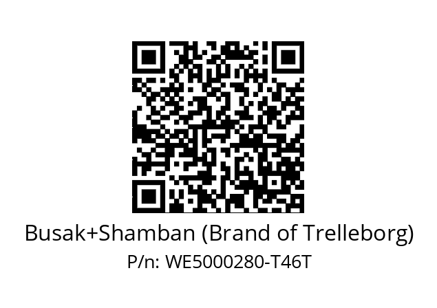   Busak+Shamban (Brand of Trelleborg) WE5000280-T46T