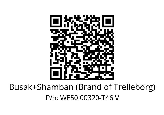   Busak+Shamban (Brand of Trelleborg) WE50 00320-T46 V