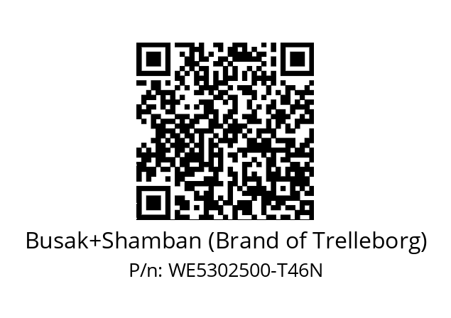   Busak+Shamban (Brand of Trelleborg) WE5302500-T46N