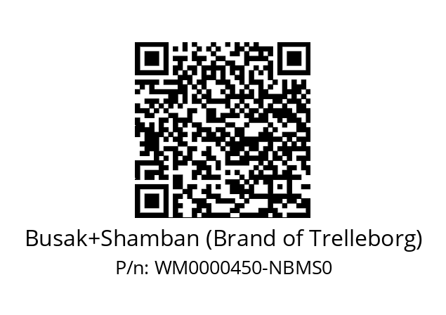   Busak+Shamban (Brand of Trelleborg) WM0000450-NBMS0