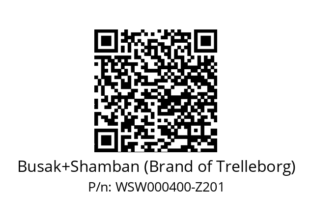   Busak+Shamban (Brand of Trelleborg) WSW000400-Z201