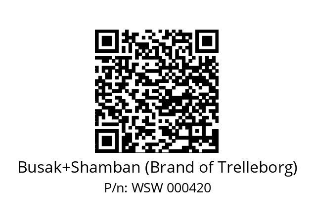   Busak+Shamban (Brand of Trelleborg) WSW 000420